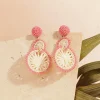 Boucles D'Oreilles Pepitcho Ecru/Rose