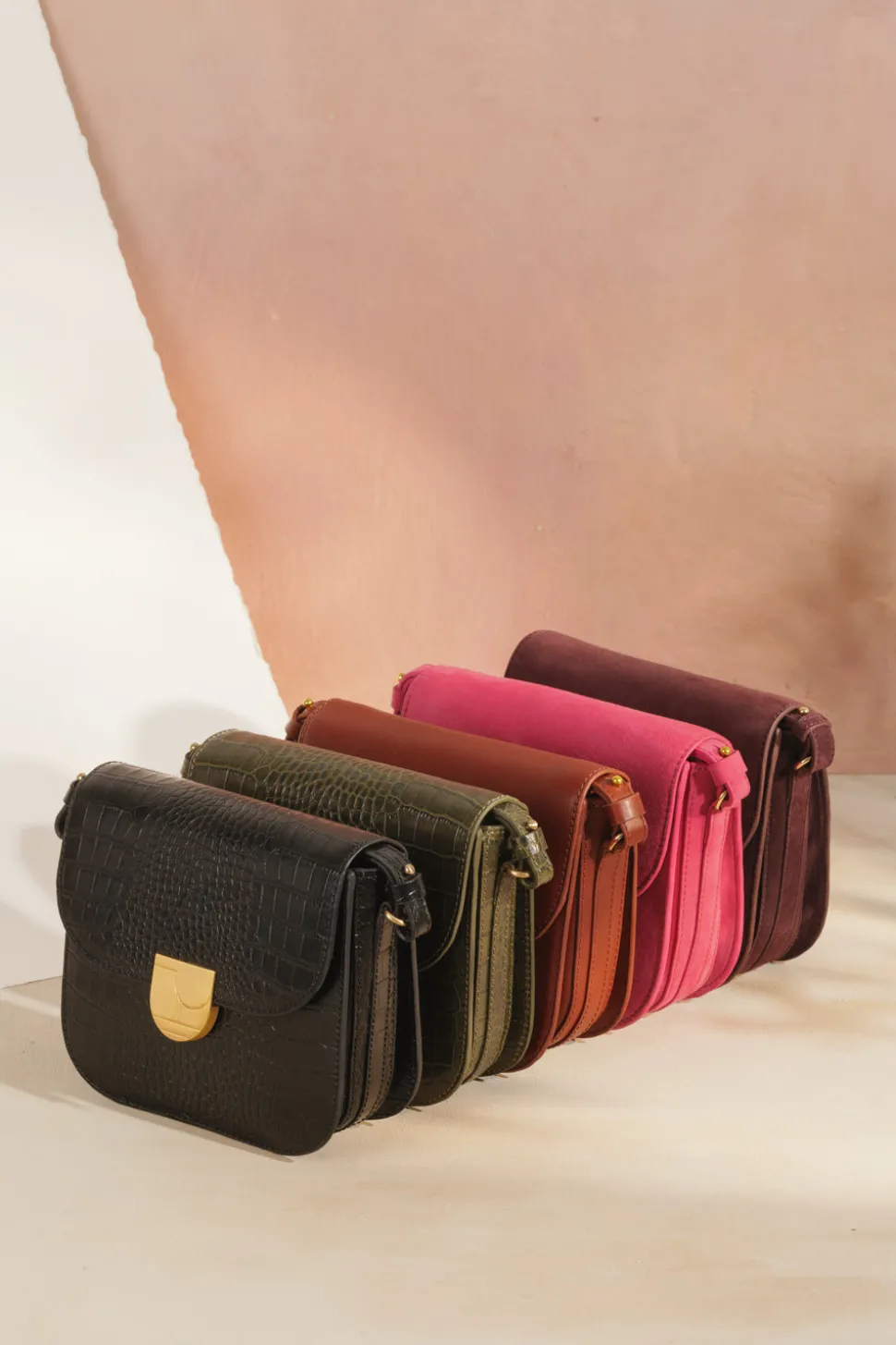 Sac Lenny croco Noir