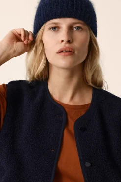 Veste maille sans manches Zlata Marine