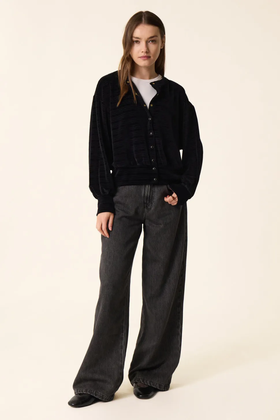 Veste maille Zoraya Noir